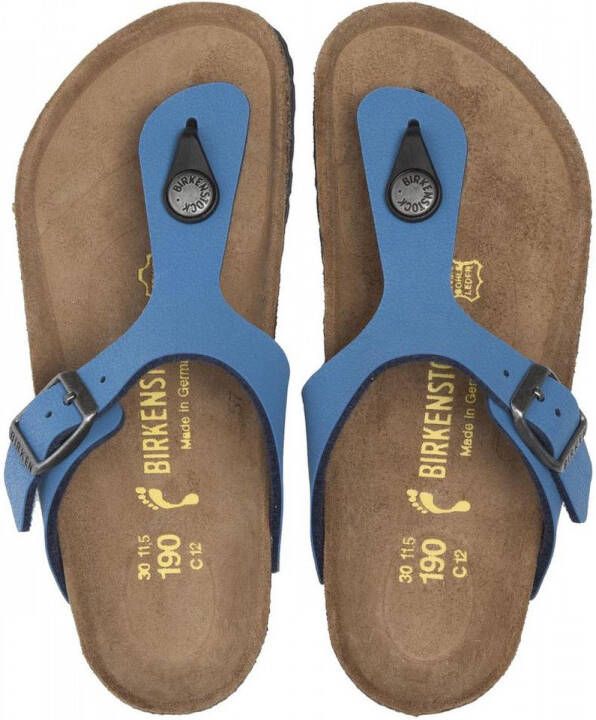 ondergeschikt Een zin Onderdompeling Birkenstock Gizeh Slippers Kinderen Blauw - Schoenen.nl