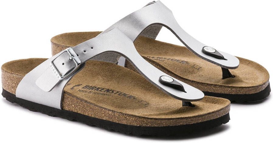 Birkenstock Gizeh Slippers Metallic Silver Normale Pasvorm Vrouwen