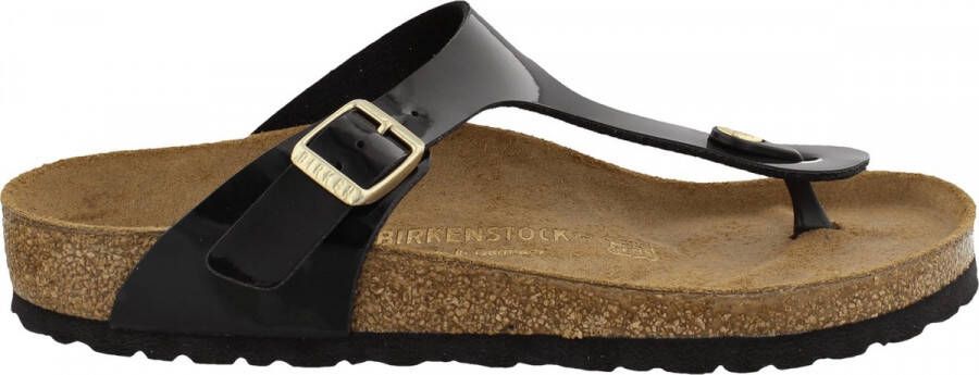 Birkenstock Gizeh Slippers Zwart Lak