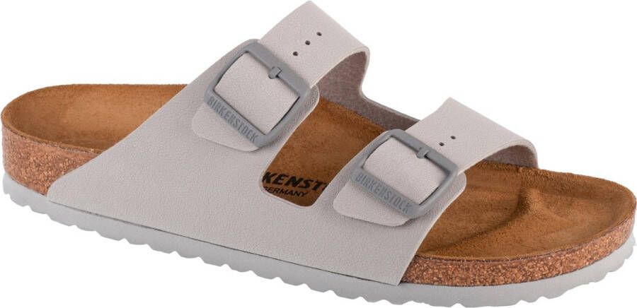 Birkenstock Lichtgrijze Twee-band Sandaal Stijlvolle Toevoeging Gray