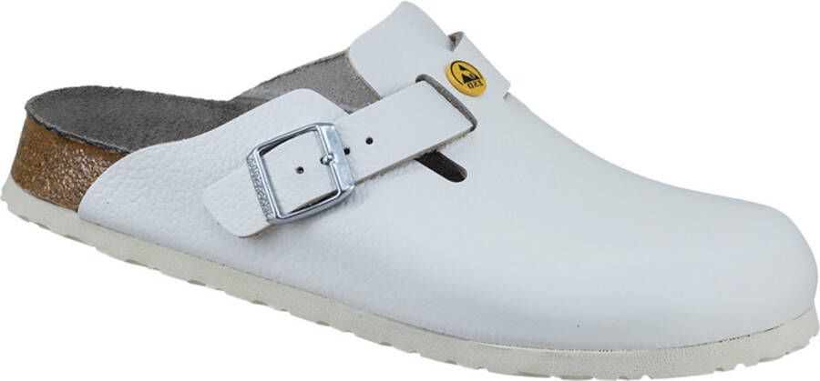 Birkenstock Elegante Leren Klompen Comfortabel Stijlvol White