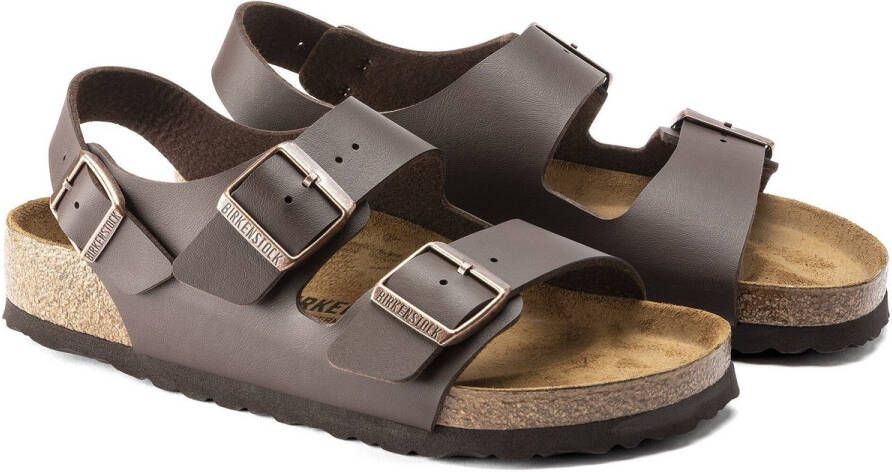 Birkenstock Bruine Sandalen met Leren en Synthetische Voering Brown Unisex
