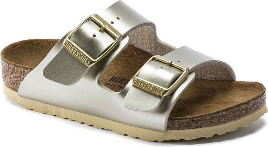 Birkenstock Arizona Kids Slippers Electric Metallic Gold Narrow fit | Goud | Imitatieleer - Foto 3