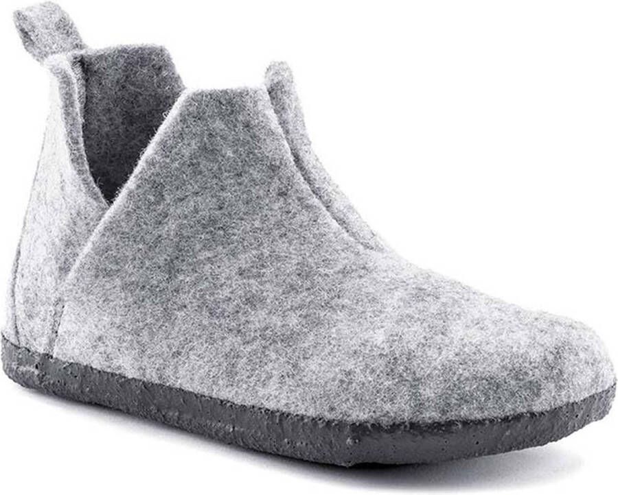 Birkenstock Andermatt Kids Pantoffels Light Grey Narrow fit | Grijs | Wolvilt