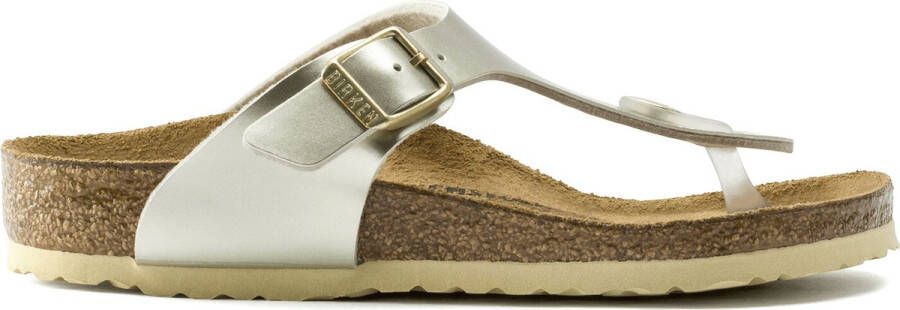 Birkenstock Gizeh Kids Slippers Electric Metallic Gold Regular fit | Goud | Imitatieleer