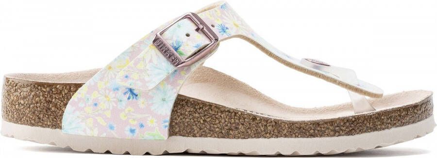Birkenstock Gizeh Kids Slippers Summer Floral Light Rose Regular fit | Roze | Imitatieleer