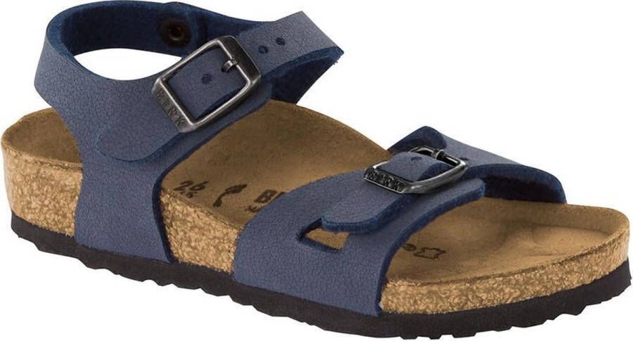 Birkenstock Rio Kids Sandalen Navy Narrow fit | Blauw | Imitatieleer