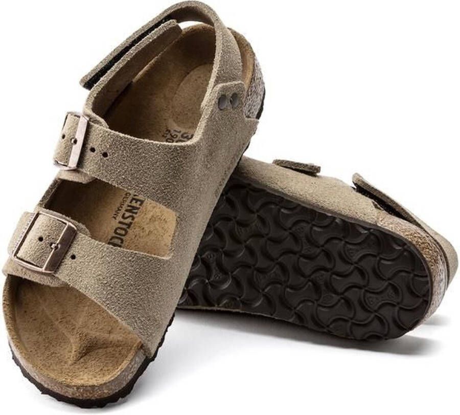 Birkenstock Kids Milano Narrow Suede Taupe
