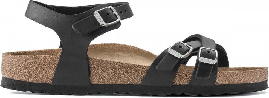 Birkenstock Kumba Dames Sandalen Black Regualr fit | Zwart | Nubuck