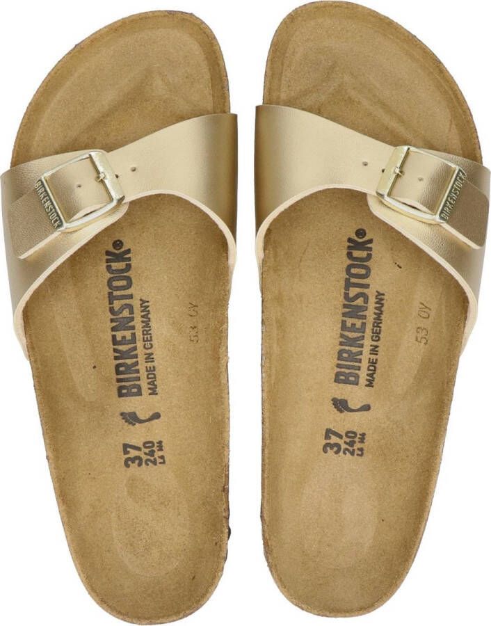 Birkenstock Madrid BF Gold Narrow Dames Slippers Gold
