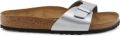 Birkenstock Zilveren Slide Sandalen Madrid Stijl Gray Dames - Zilver