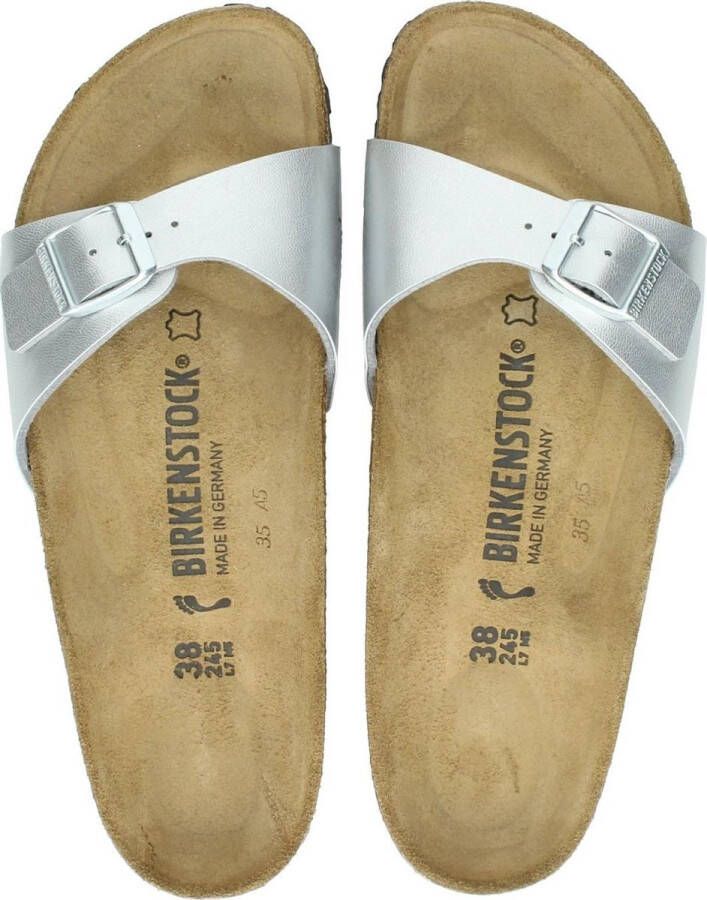 Birkenstock Madrid BF Silber Narrow Dames Slippers Silver