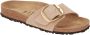 BIRKENSTOCK Slippers Dames Madrid Big Buckle Dames Maat: 43 Materiaal: Suède Kleur: Zand - Thumbnail 2