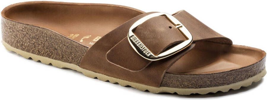 Birkenstock Madrid Big Buckle bruin vetleer regular sandalen dames (1006524)