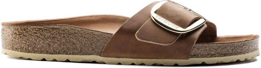 Birkenstock Madrid Big Buckle Slippers Cognac Regular Fit Dames
