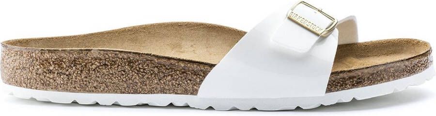 Birkenstock Madrid Birko-flor Patent Etroit Sandalen Wit Vrouw