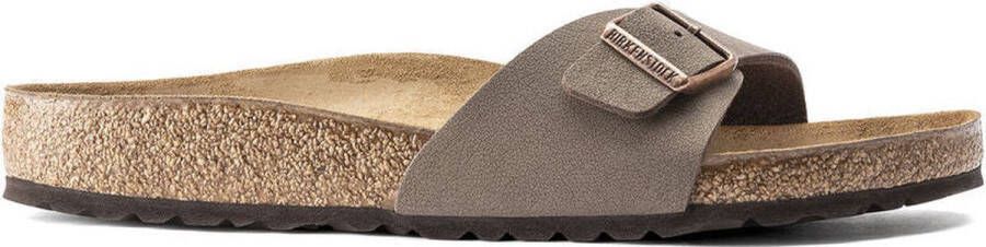 Birkenstock Madrid Slippers Mocha Regular fit | Bruin | Imitatieleer