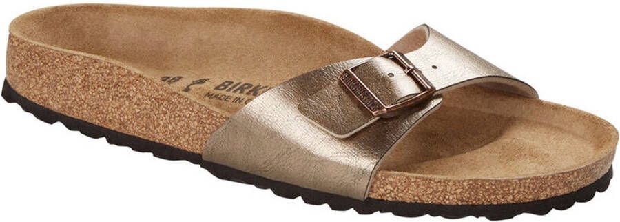 Birkenstock Madrid Slippers Graceful Taupe Narrow fit | Taupe | Imitatieleer