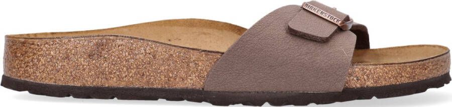 Birkenstock Madrid Slippers Mocha Regular fit | Bruin | Imitatieleer