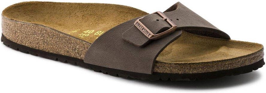 Birkenstock Madrid Slippers Mocha Regular fit | Bruin | Imitatieleer