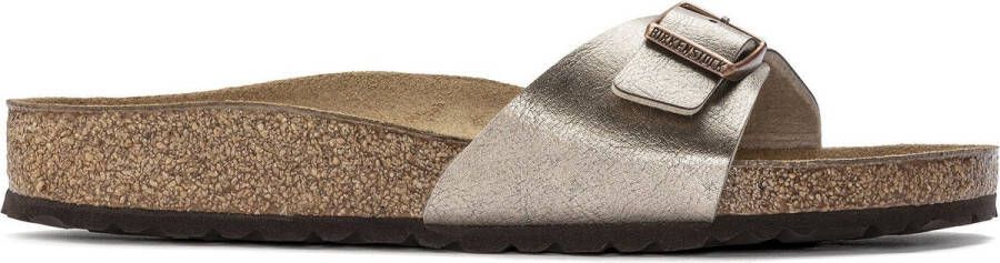 Birkenstock Madrid Dames Slippers Graceful Taupe Narrow fit | Taupe | Imitatieleer