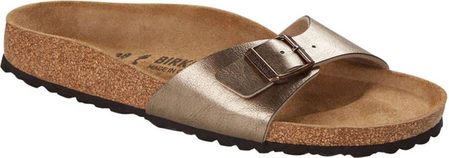 Birkenstock Madrid Slippers Graceful Taupe Narrow fit | Taupe | Imitatieleer