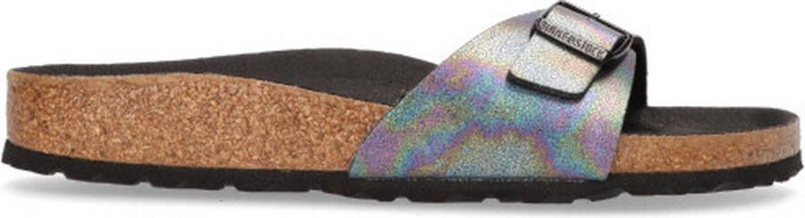 Birkenstock Madrid Dames Slippers Iridescent Black Regular fit | Zwart | Microvezel - Foto 2