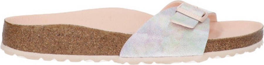 Birkenstock Madrid Dames Slippers Iridescent Light Rose Narrow-fit Roze Microvezel