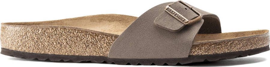 Birkenstock Madrid Slippers Mocha Regular fit | Bruin | Imitatieleer