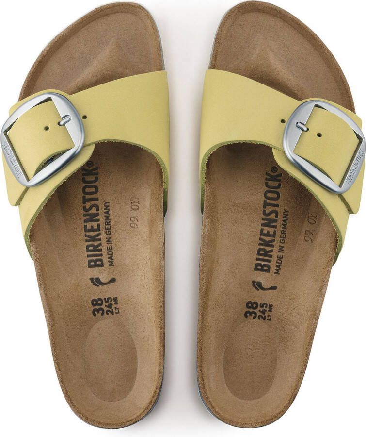 Birkenstock Madrid Dames Slippers Popcorn 37 Nubuck Big Buckle Narrow-fit