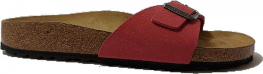 Birkenstock Madrid Dames Slippers Scarlet Red Narrow fit | Rood | Imitatieleer