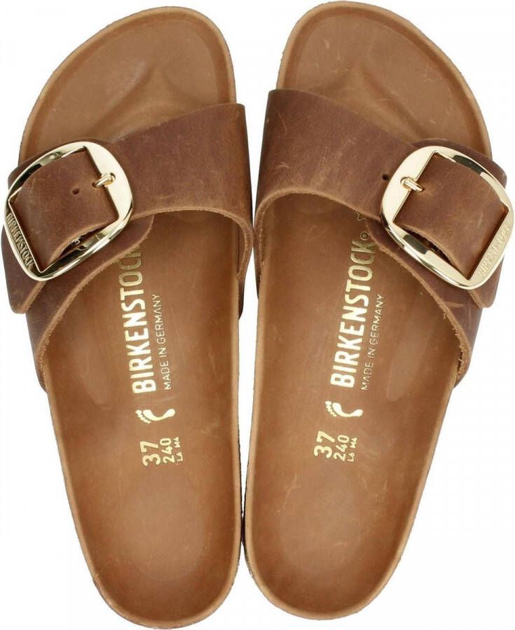 Birkenstock Madrid Dames Slippers Small fit Cognac