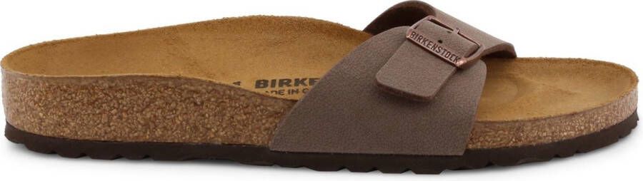 Birkenstock Madrid Dames Slippers Mocha Regular fit | Bruin | Imitatieleer