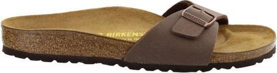 Birkenstock Madrid Dames Slippers Mocha Regular fit | Bruin | Imitatieleer