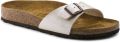 BIRKENSTOCK Slippers Dames Madrid Big Buckle Dames Leer Wit - Beige