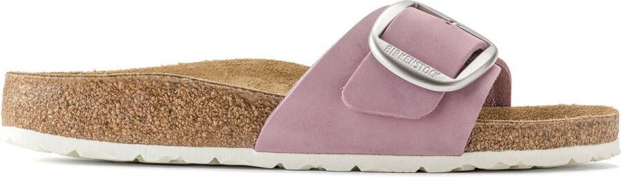 Birkenstock Madrid Nubuck Leather Big Buckle roze narrow sandalen dames (1022055)