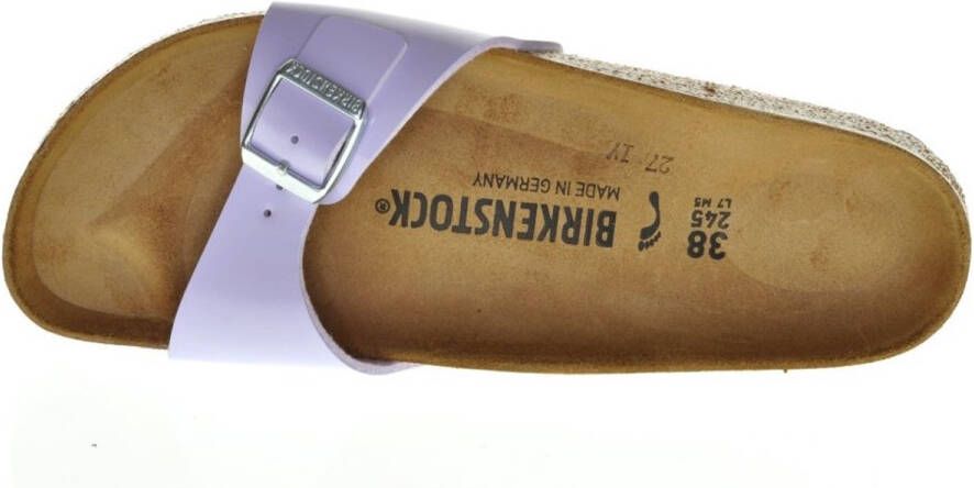 Birkenstock Slipper Madrid 1021389 Purple Fog Lila Paars Lak Smal