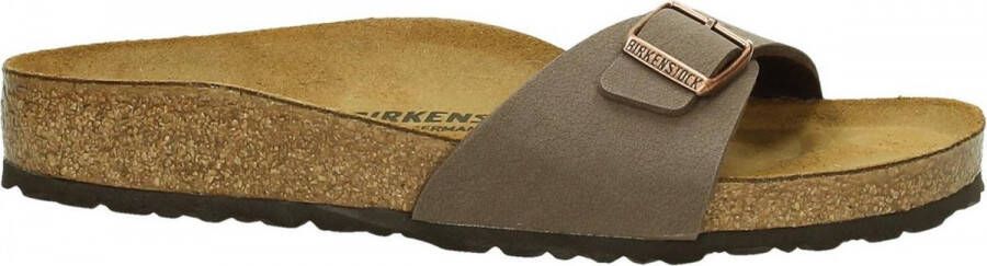 Birkenstock Madrid Slippers Mocha Regular fit | Bruin | Imitatieleer