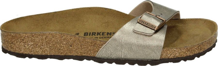 Birkenstock Madrid Slippers Graceful Taupe Narrow fit | Taupe | Imitatieleer