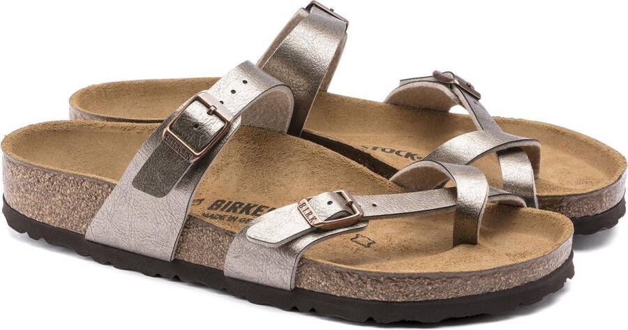 Birkenstock Groene zomersliders Stijlvol en comfortabel Green Dames