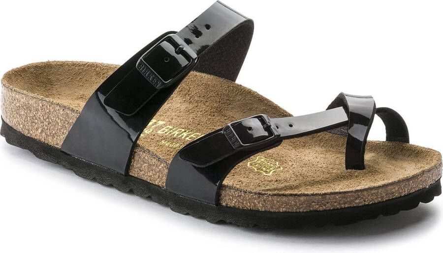 Birkenstock Mayari Dames Slippers Black Patent Narrow fit | Zwart | Imitatieleer - Foto 10