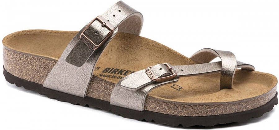 Birkenstock Mayari Dames Slippers Graceful Taupe Narrow fit | Taupe | Imitatieleer