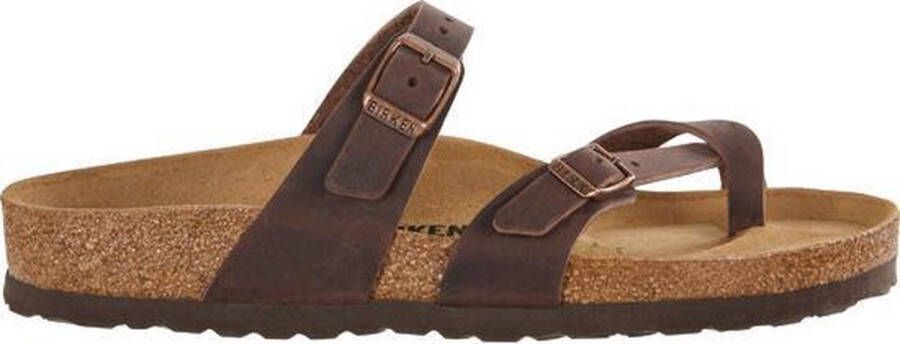 Birkenstock Mayari Teenslipper Dames Habana Oiled Leather Narrow-fit –