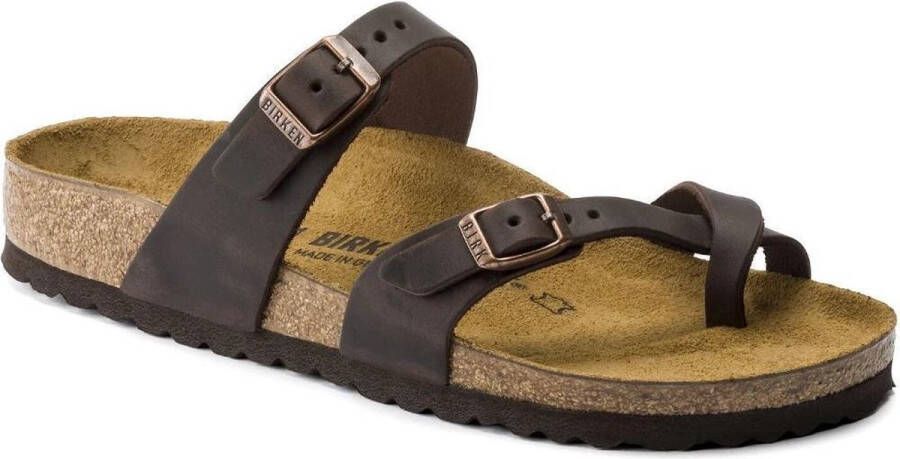 Birkenstock Mayari Teenslipper Dames Habana Oiled Leather Narrow-fit –