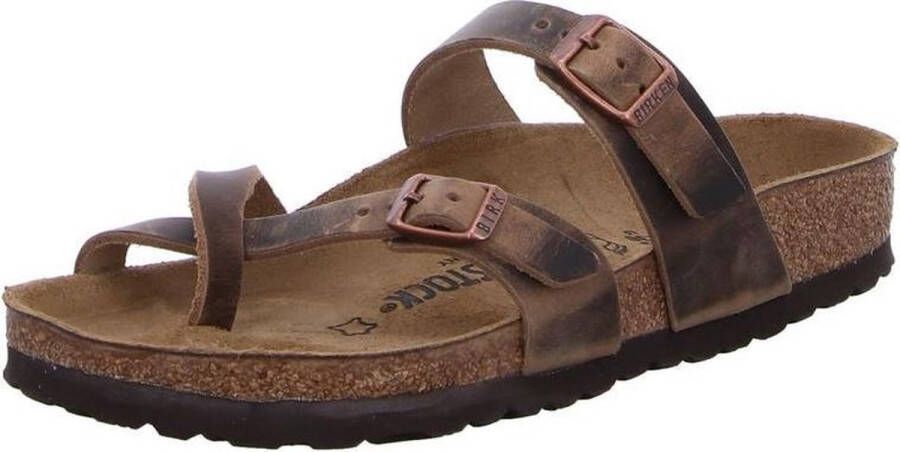 Birkenstock Mayari Dames Slippers Tobacco Brown Regular-fit Bruin Nubuck