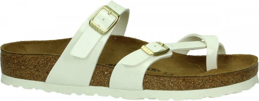 Birkenstock Mayari Dames Slippers White Patent Regular fit | Wit | Imitatieleer - Foto 3