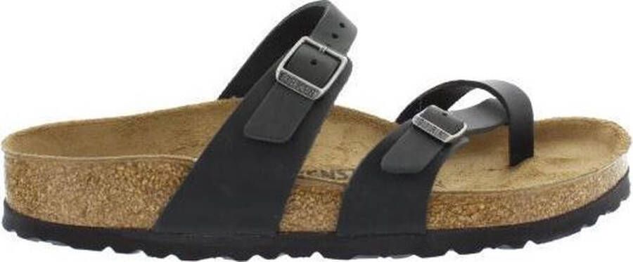 Birkenstock Mayari Dames Slippers Black Regular fit | Zwart | Nubuck