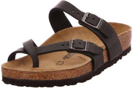 Birkenstock Mayari Dames Slippers Black Regular fit | Zwart | Nubuck