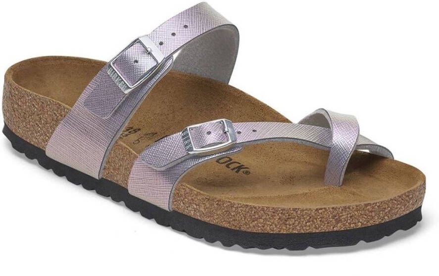 Birkenstock Mayari Slippers Saffiano Iridescent Viola Regular Fit Dames