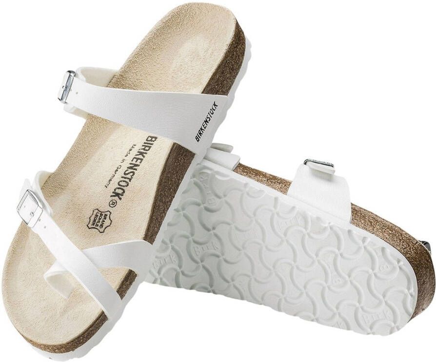 Birkenstock Mayari Dames Slippers Wit Birko-flor Lak Regular-fit –